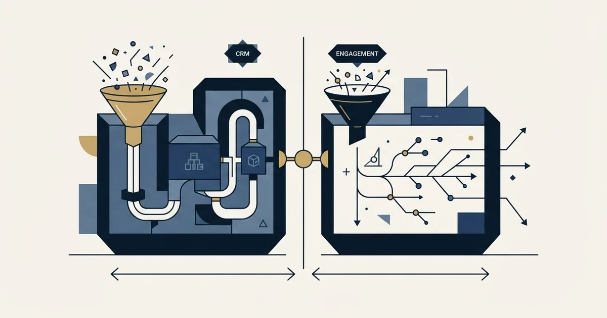 Editorial illustration for EngageBay vs We-Connect