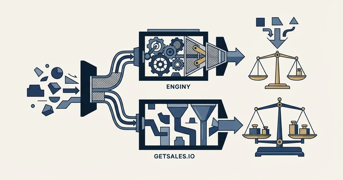 Editorial illustration for Enginy vs GetSales.io