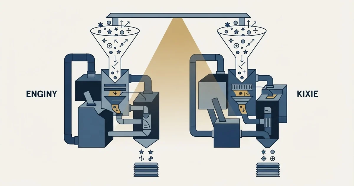 Editorial illustration for Enginy vs Kixie