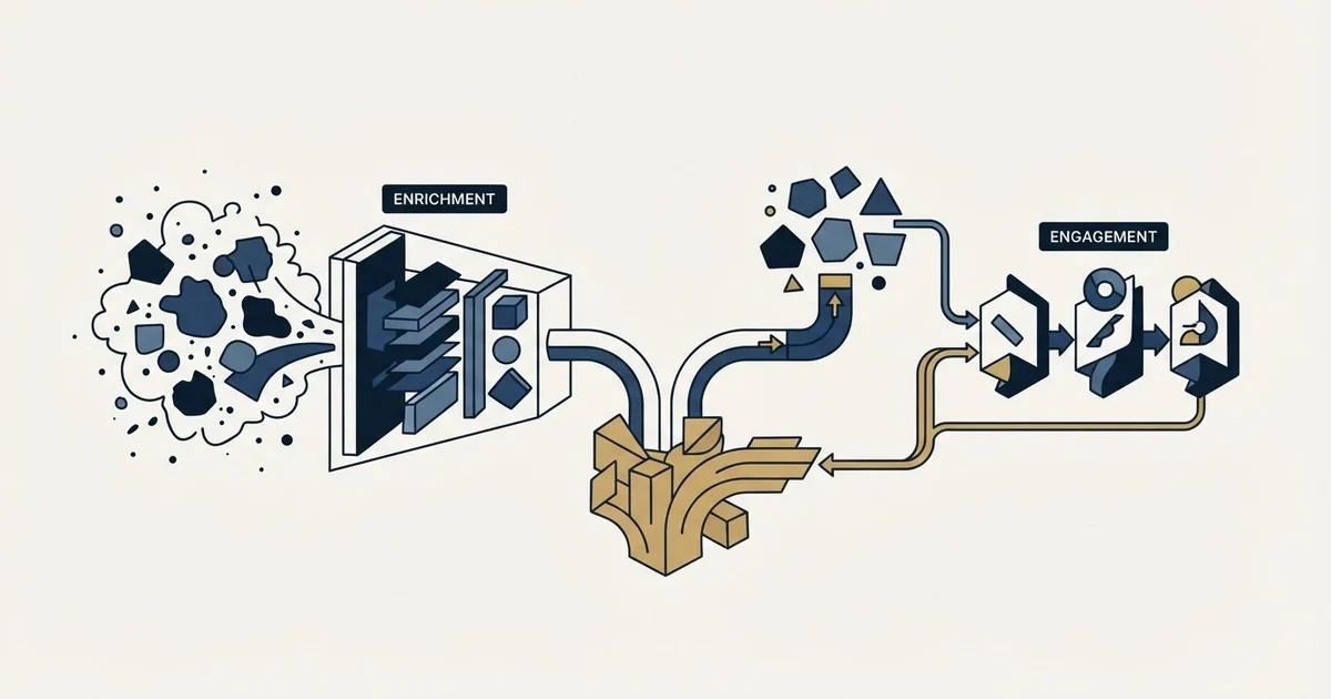 Editorial illustration for Enginy vs LeadIQ
