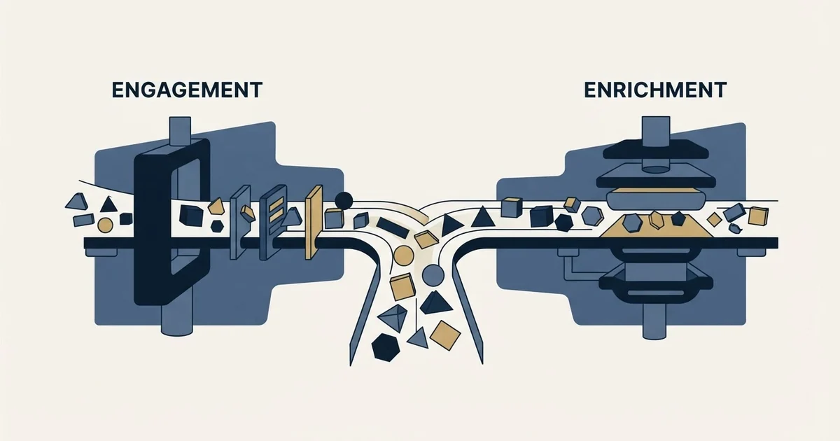 Editorial illustration for Enginy vs LeadMagic
