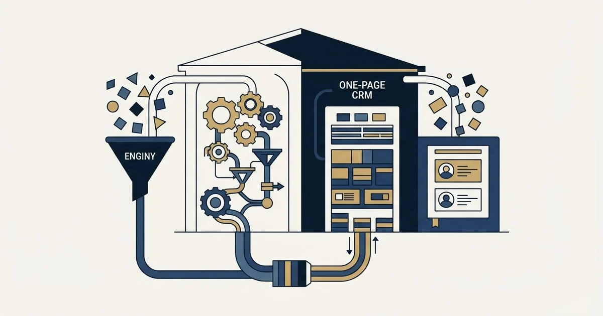 Editorial illustration for Enginy vs OnePageCRM