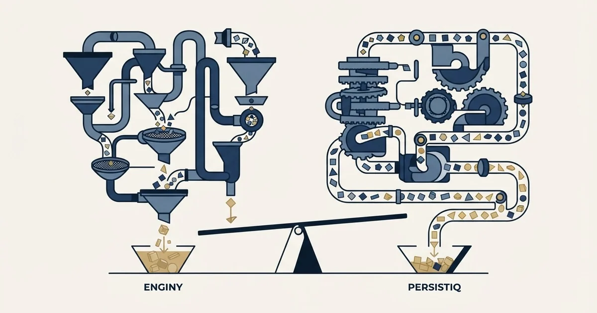 Editorial illustration for Enginy vs PersistIQ