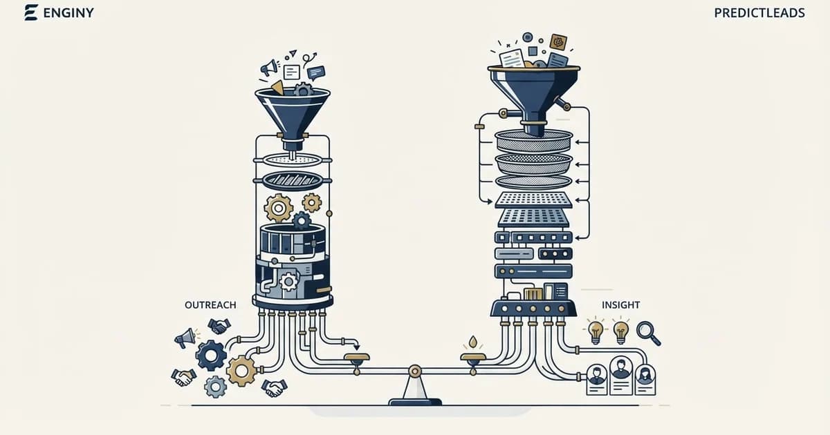 Editorial illustration for Enginy vs PredictLeads