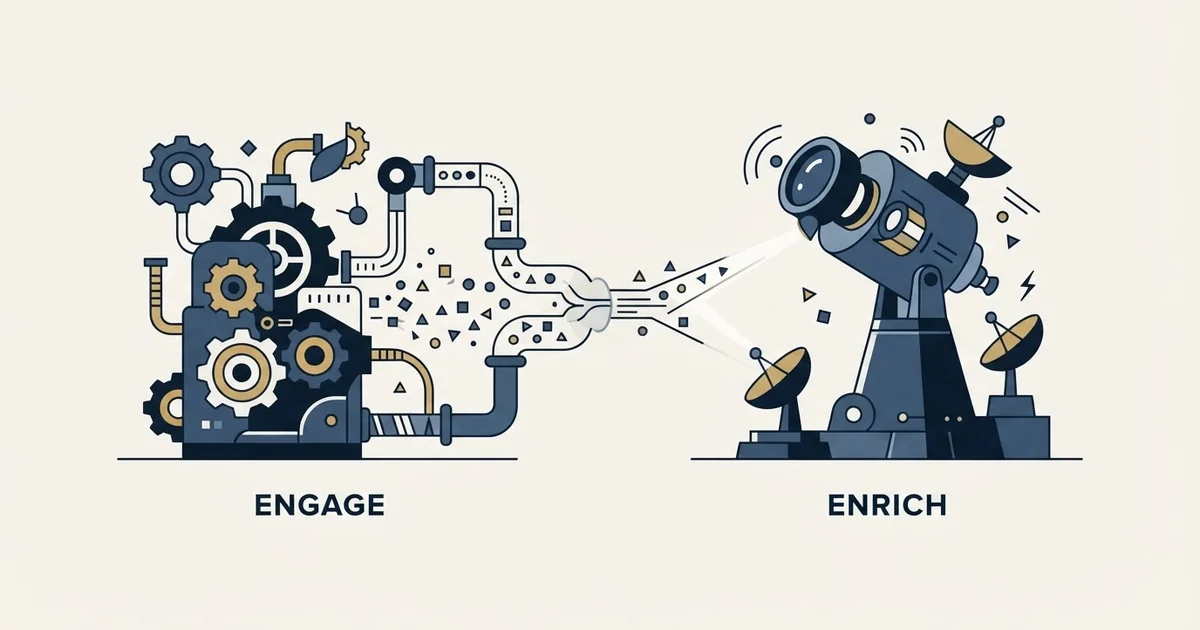 Editorial illustration for Enginy vs RocketReach