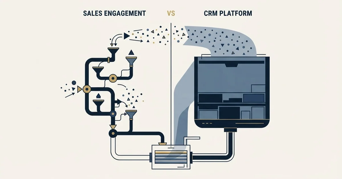 Editorial illustration for Enginy vs Salesforce