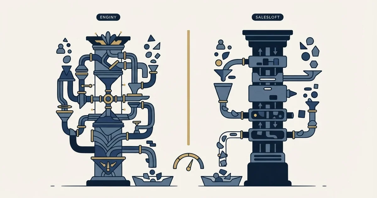 Editorial illustration for Enginy vs Salesloft