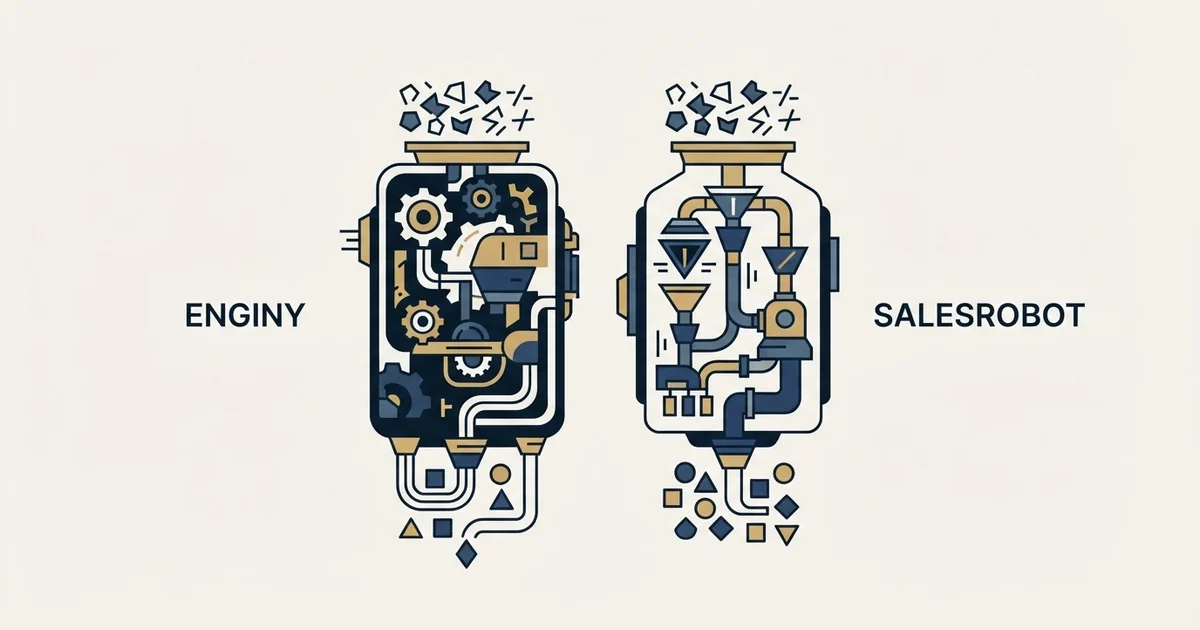 Editorial illustration for Enginy vs SalesRobot