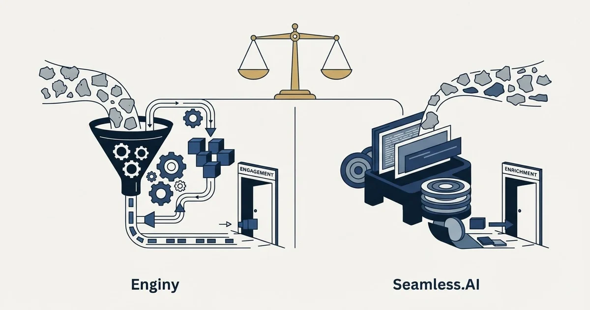 Editorial illustration for Enginy vs Seamless.AI
