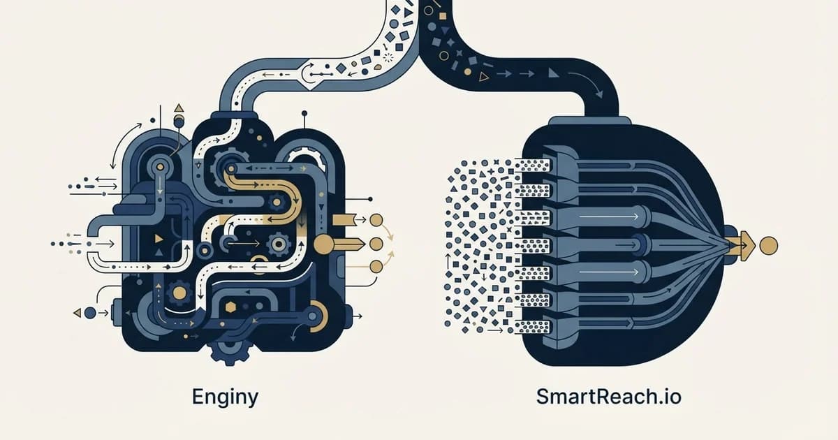 Editorial illustration for Enginy vs SmartReach.io