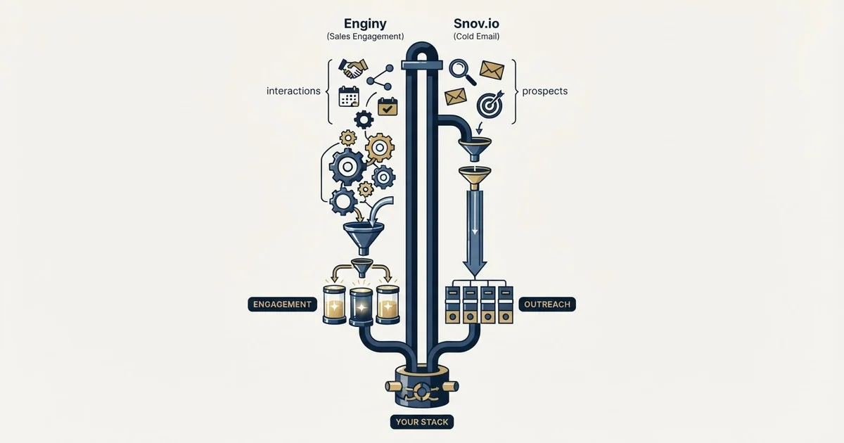 Editorial illustration for Enginy vs Snov.io