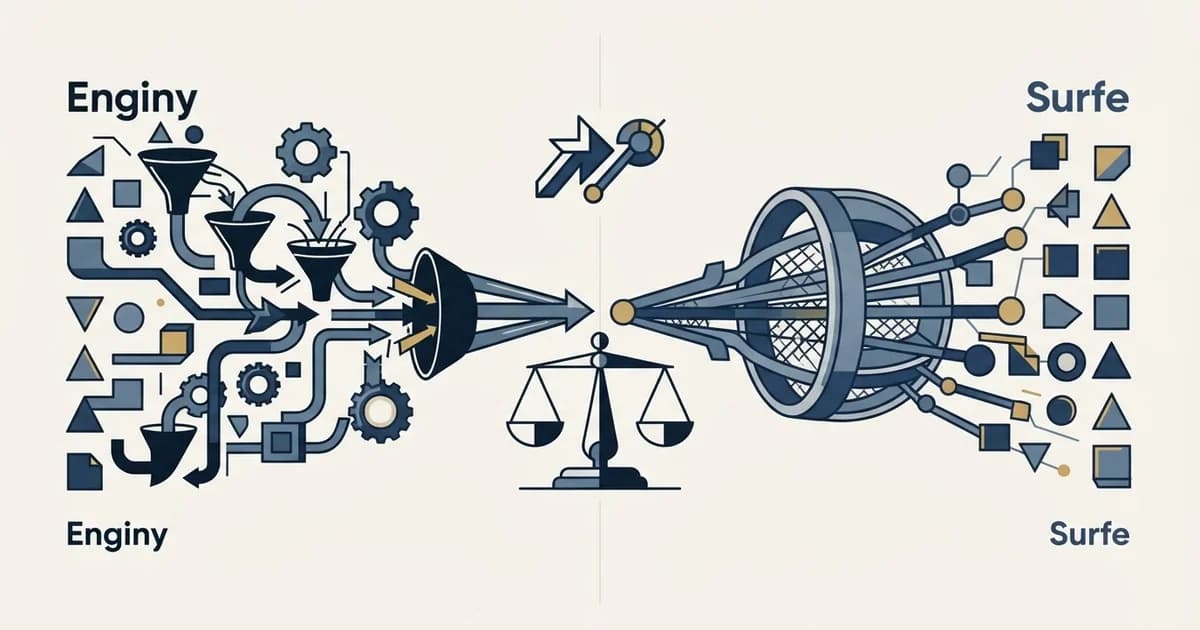 Editorial illustration for Enginy vs Surfe