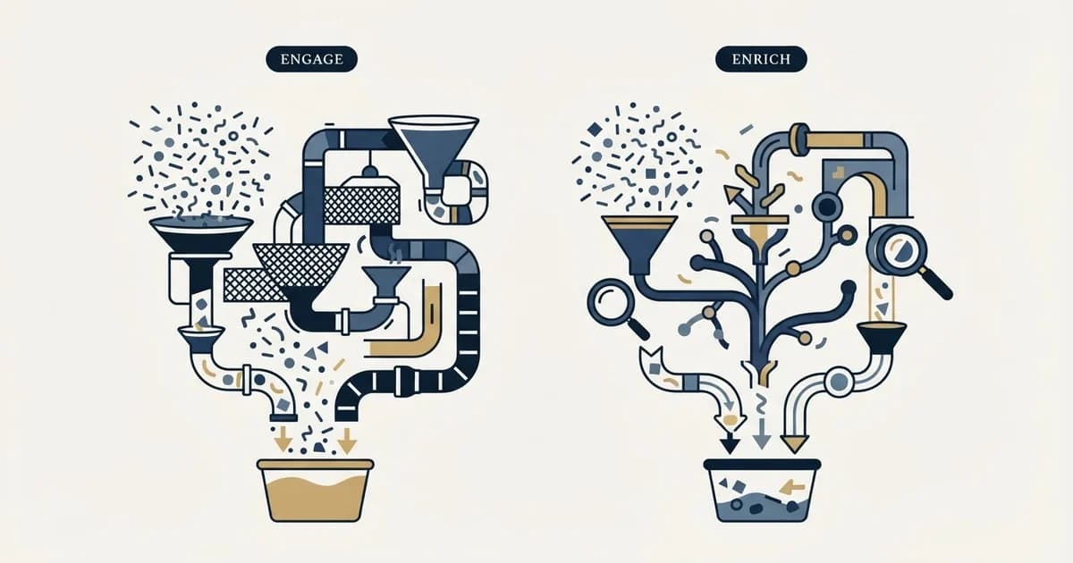 Editorial illustration for Enginy vs UpLead