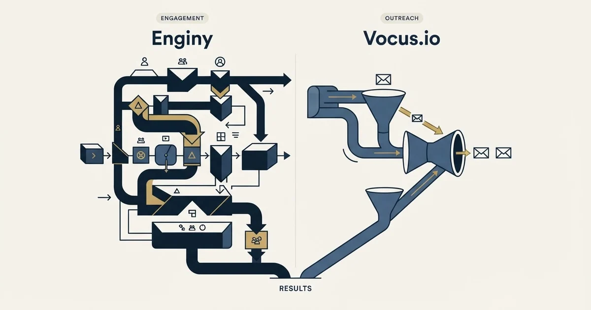 Editorial illustration for Enginy vs Vocus.io