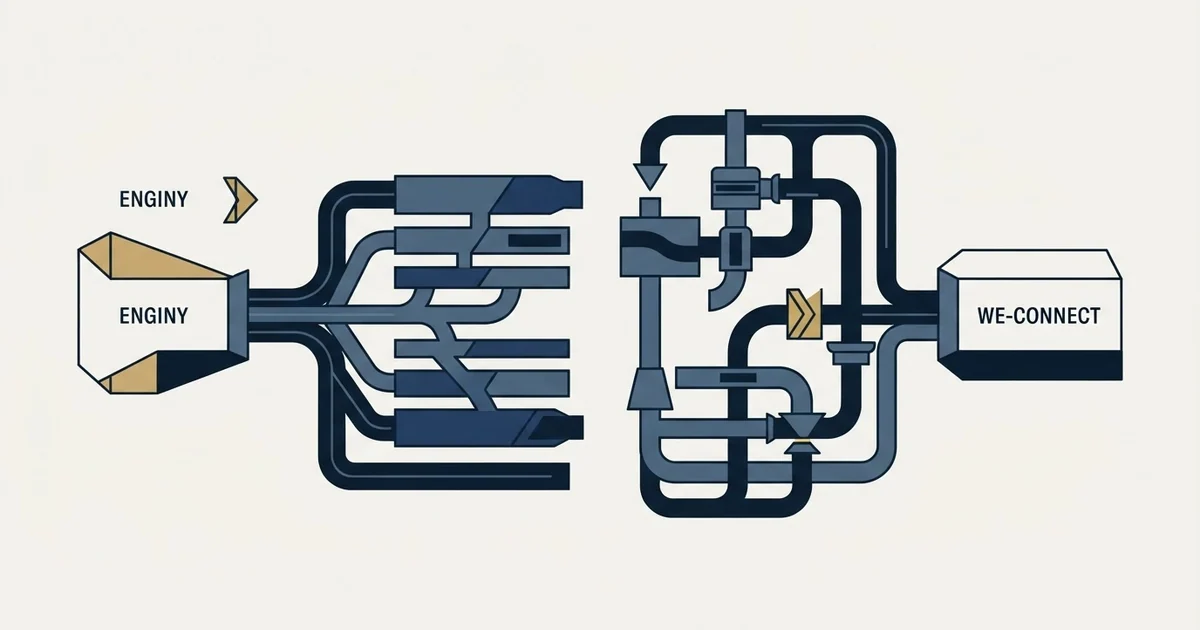 Editorial illustration for Enginy vs We-Connect