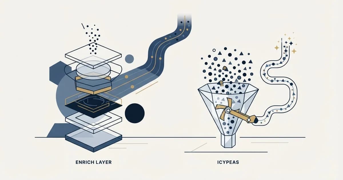 Editorial illustration for Enrich Layer vs Icypeas