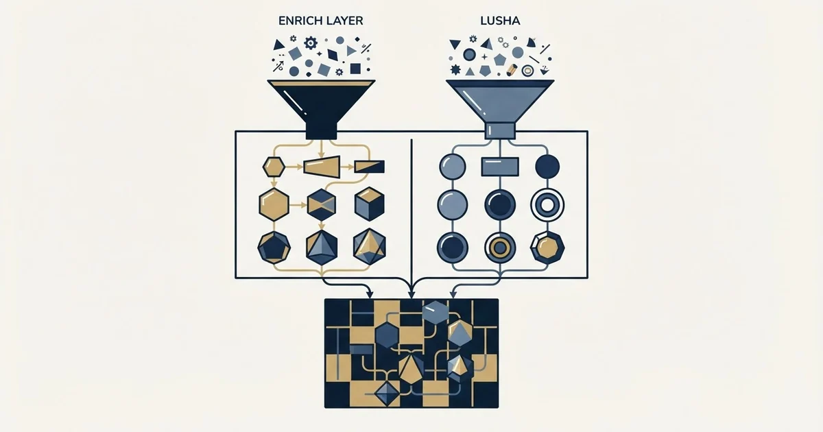 Editorial illustration for Enrich Layer vs Lusha