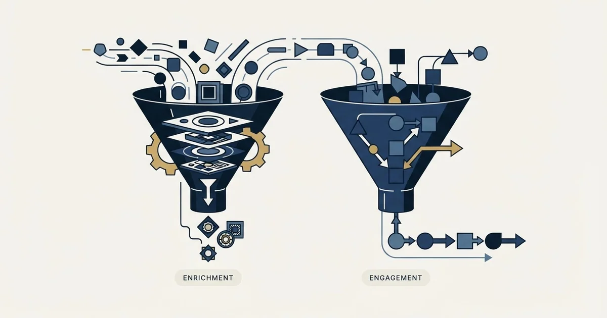 Editorial illustration for Enrich Layer vs Regie.ai