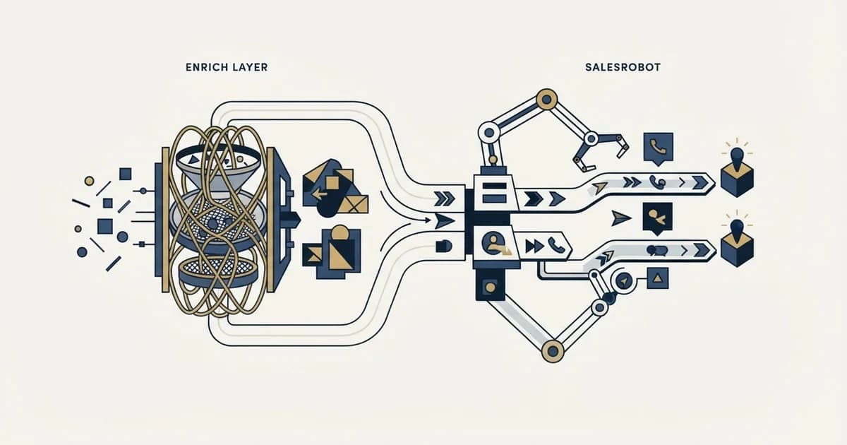 Editorial illustration for Enrich Layer vs SalesRobot