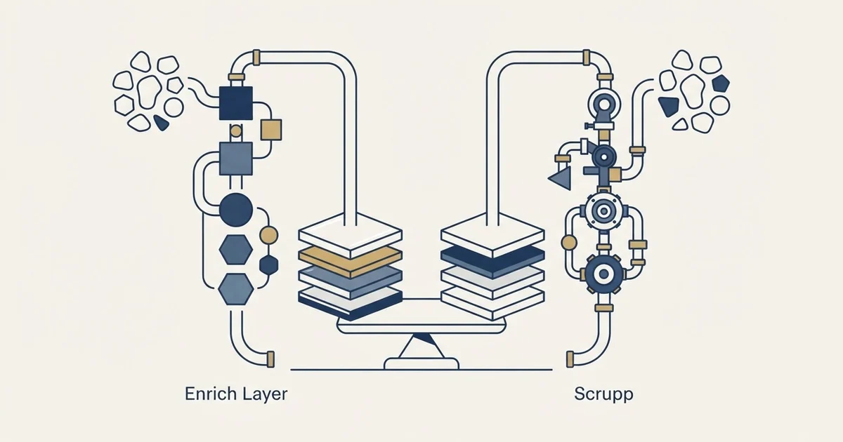 Editorial illustration for Enrich Layer vs Scrupp