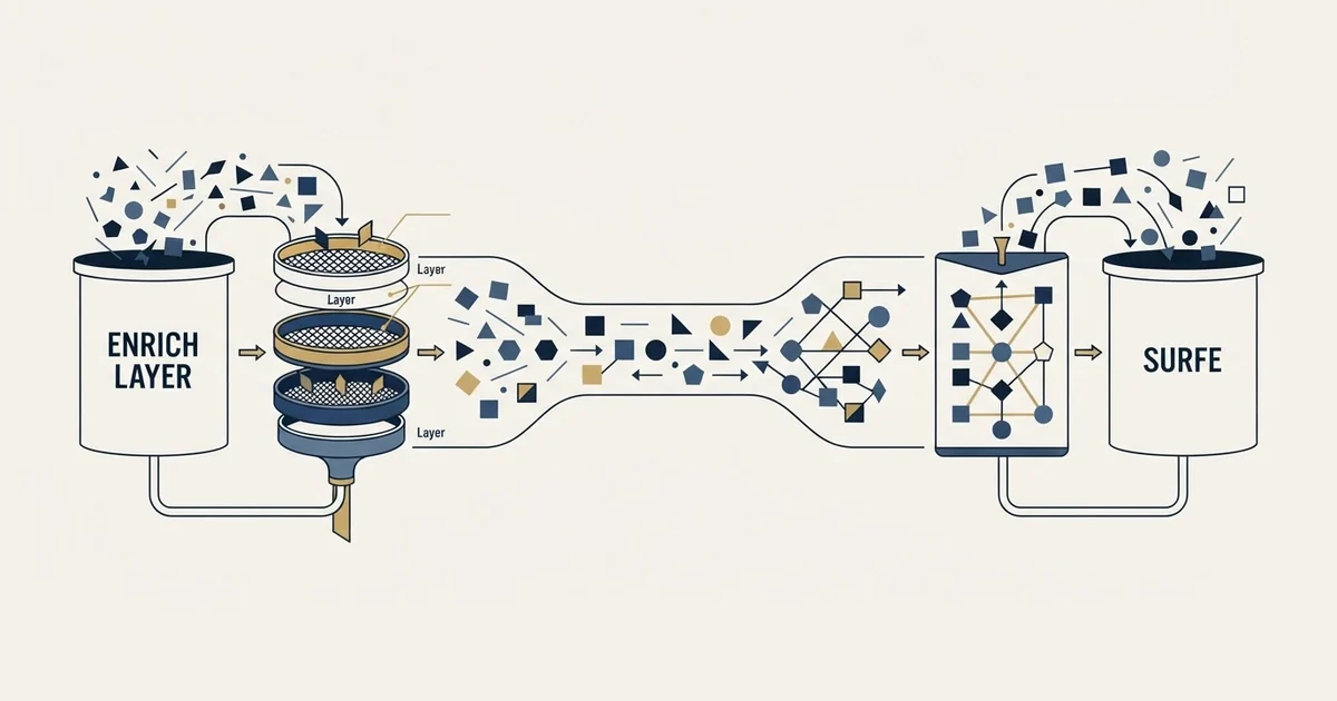Editorial illustration for Enrich Layer vs Surfe