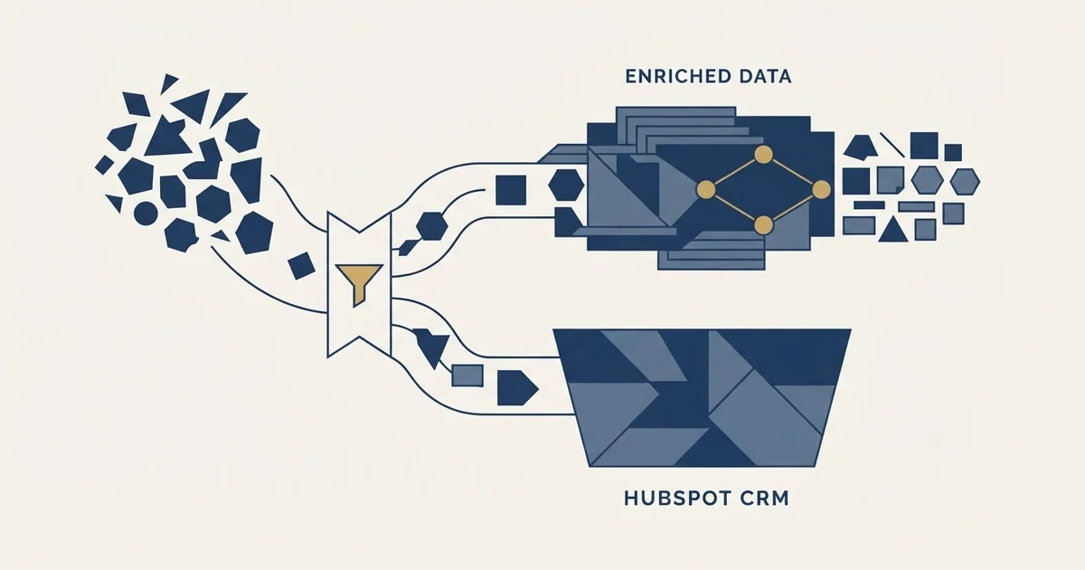 Editorial illustration for Evaboot vs HubSpot CRM