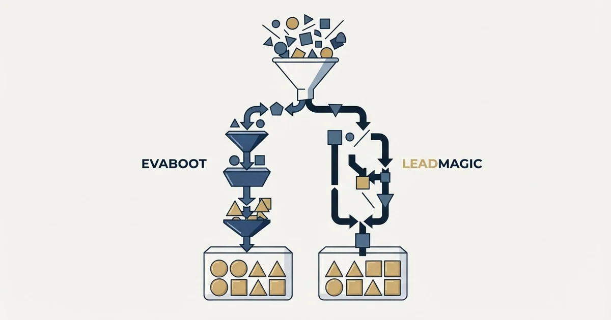 Editorial illustration for Evaboot vs LeadMagic