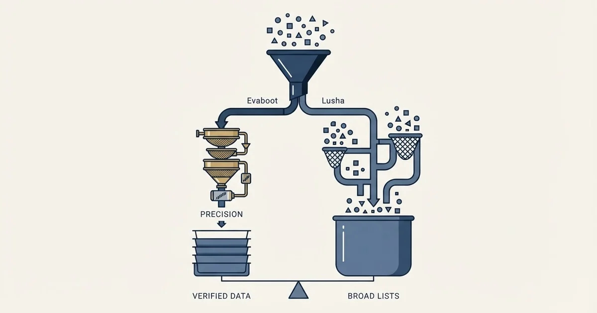 Editorial illustration for Evaboot vs Lusha