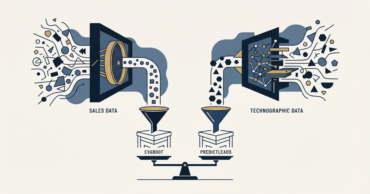 Editorial illustration for Evaboot vs PredictLeads