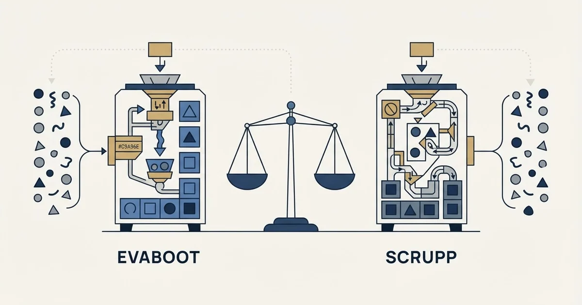 Editorial illustration for Evaboot vs Scrupp