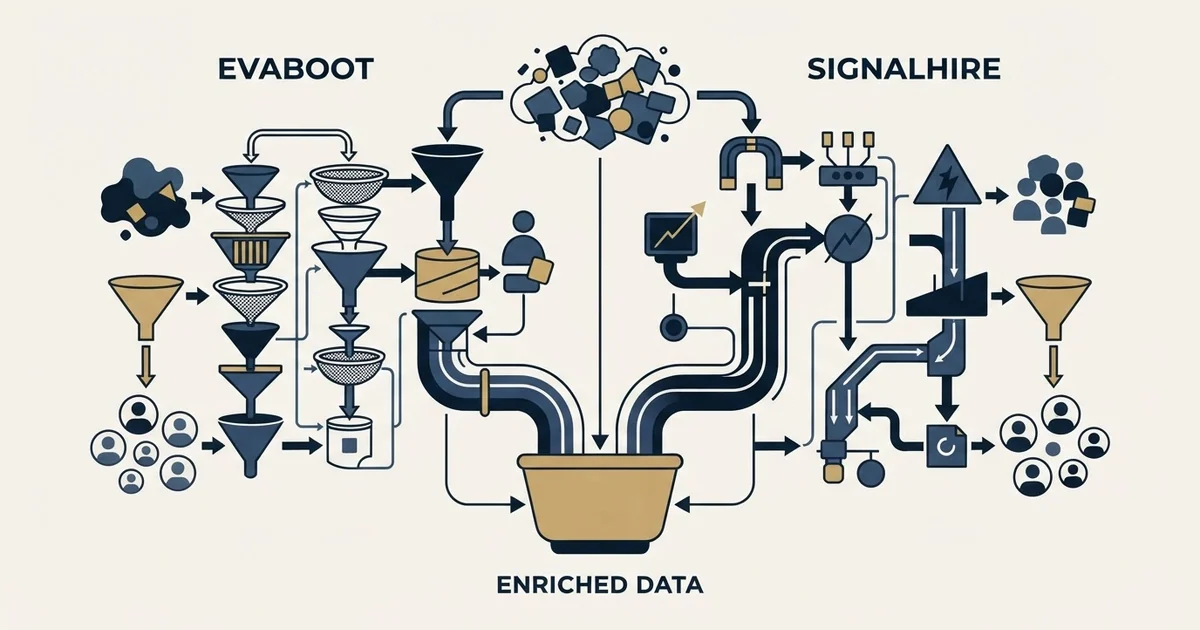 Editorial illustration for Evaboot vs SignalHire