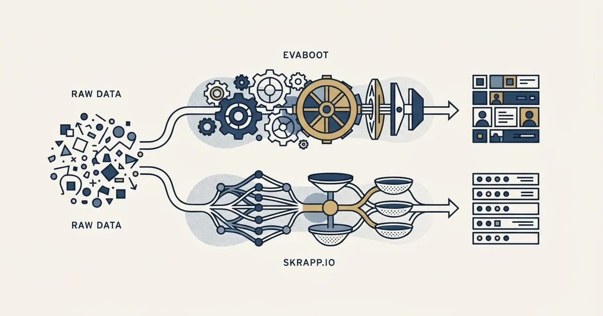 Editorial illustration for Evaboot vs Skrapp.io