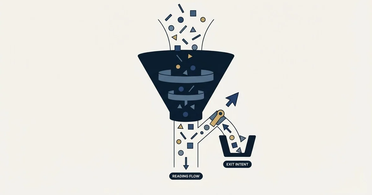 Editorial illustration for Exit Intent