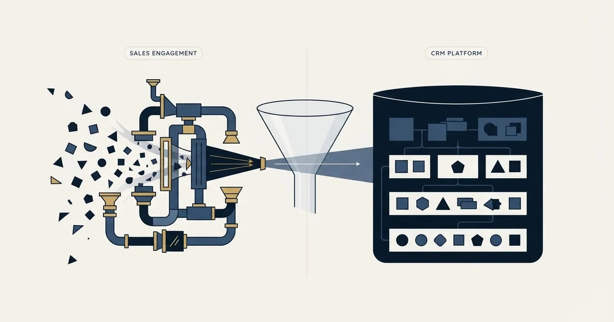 Editorial illustration for Expandi vs HubSpot CRM