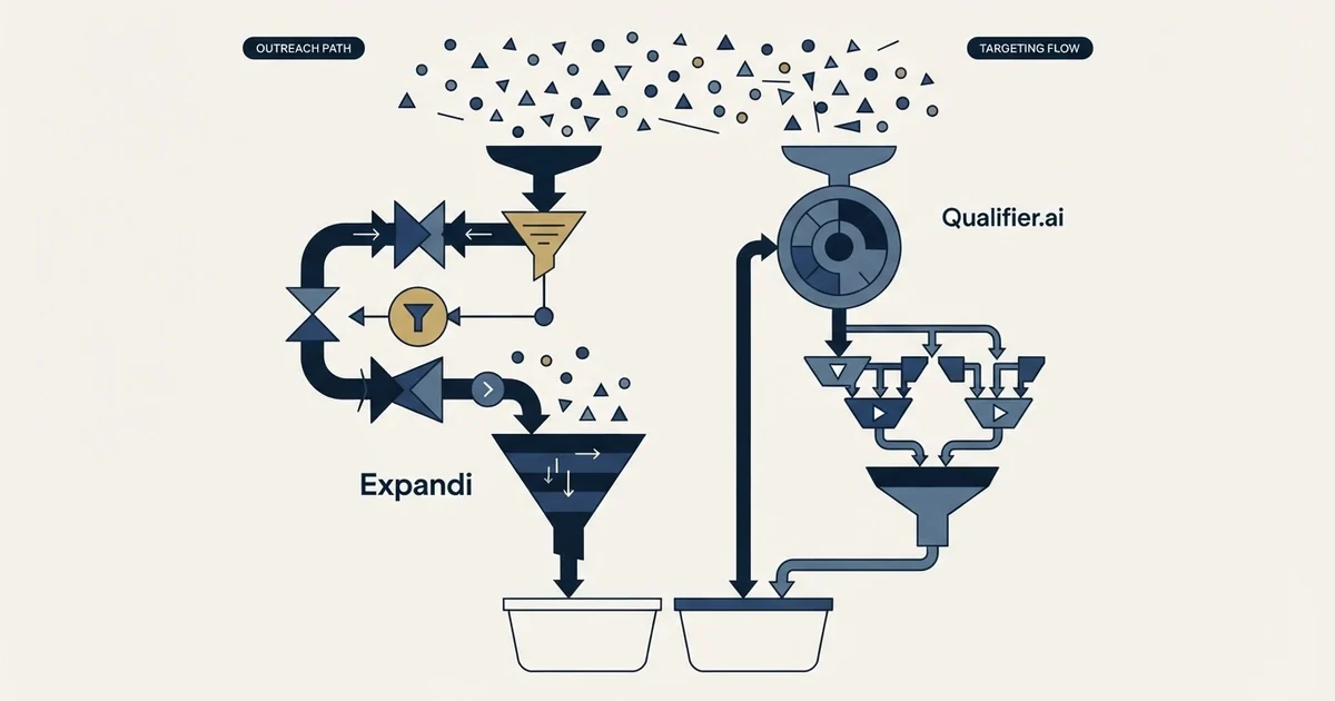 Editorial illustration for Expandi vs Qualifier.ai