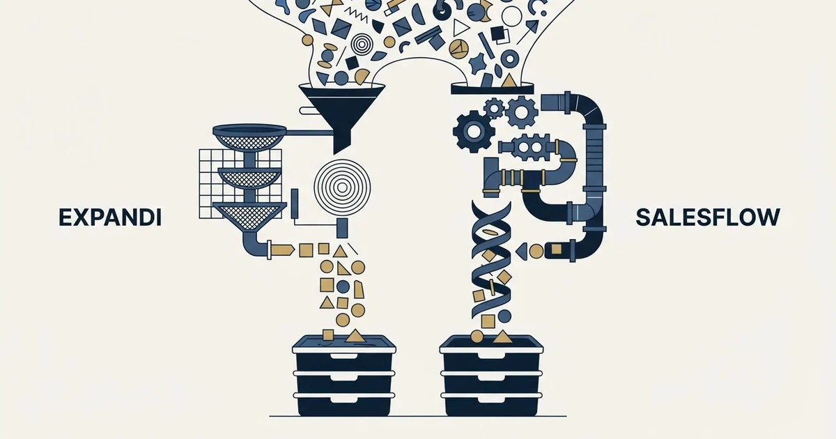 Editorial illustration for Expandi vs Salesflow