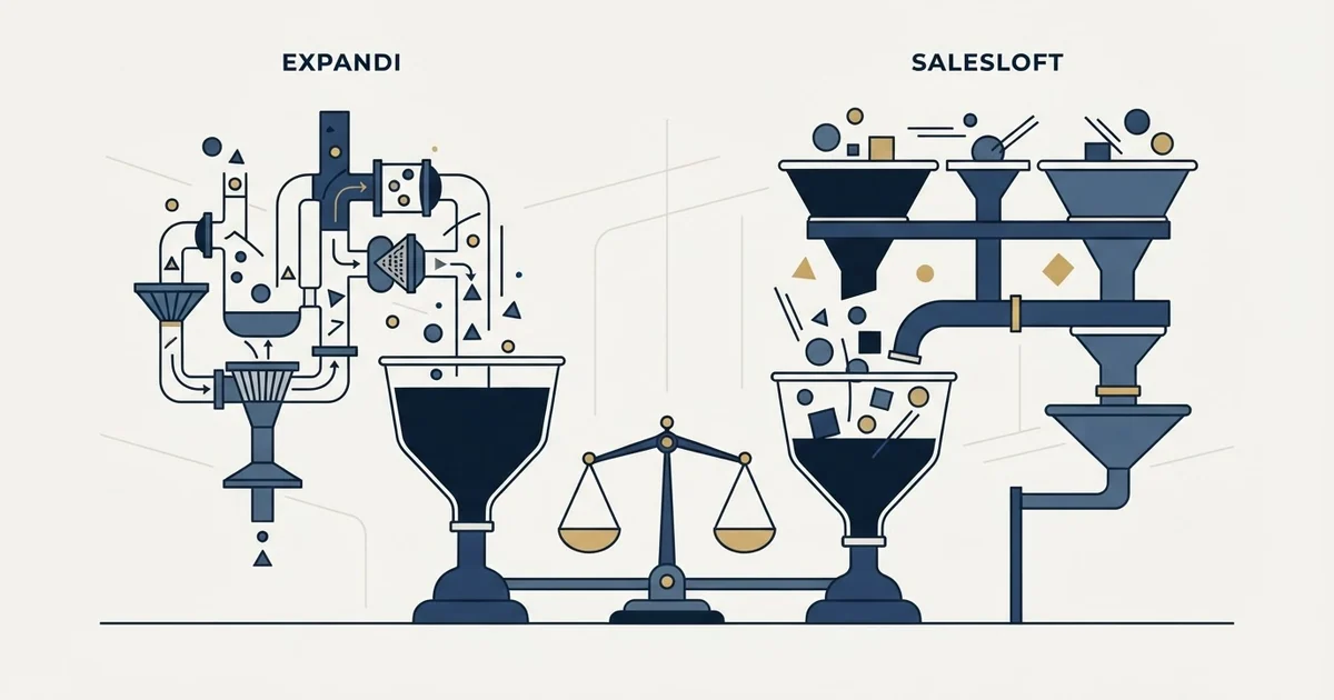 Editorial illustration for Expandi vs Salesloft