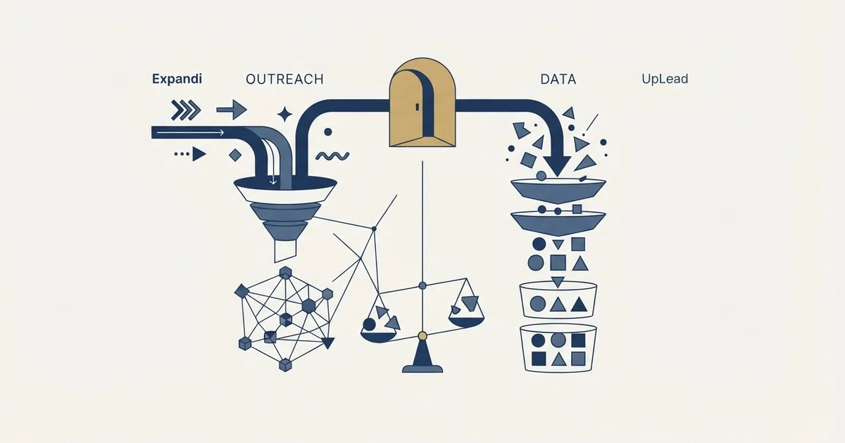 Editorial illustration for Expandi vs UpLead