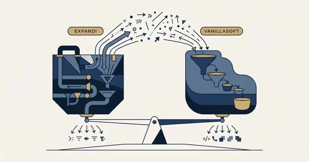 Editorial illustration for Expandi vs Vanillasoft