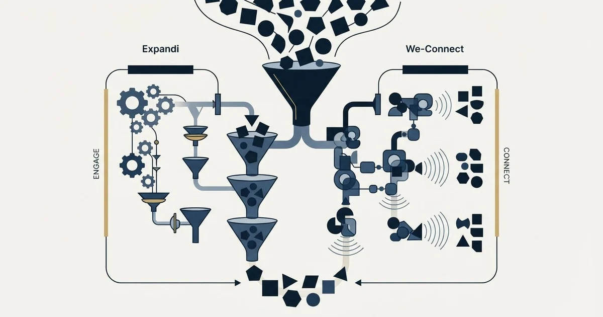 Editorial illustration for Expandi vs We-Connect