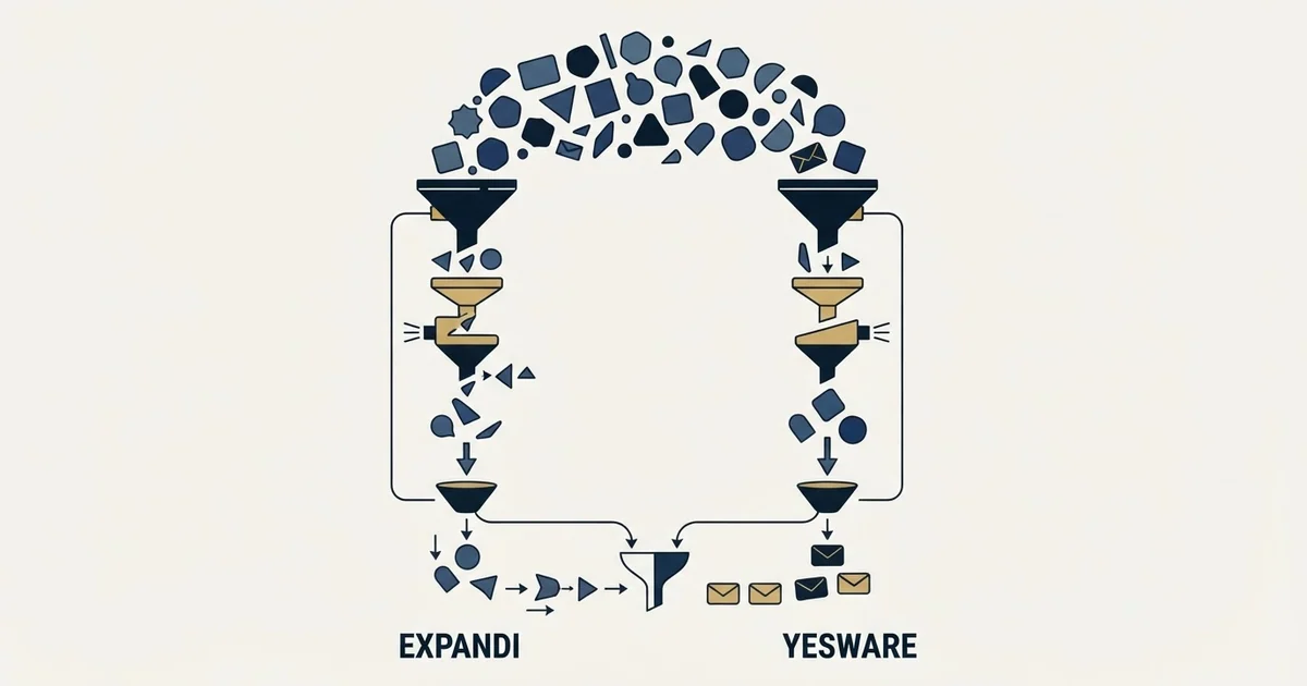 Editorial illustration for Expandi vs Yesware