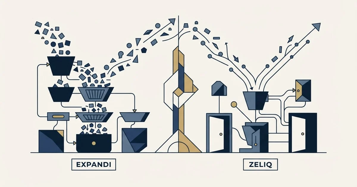 Editorial illustration for Expandi vs Zeliq