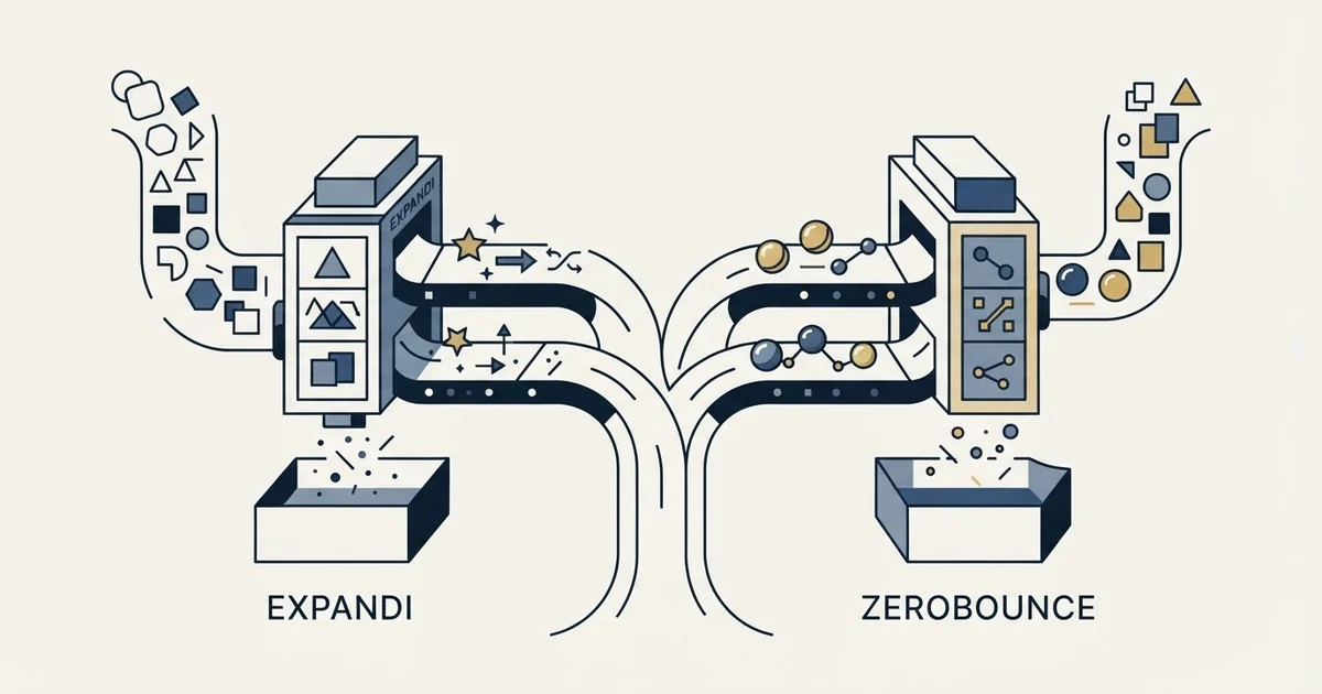 Editorial illustration for Expandi vs ZeroBounce
