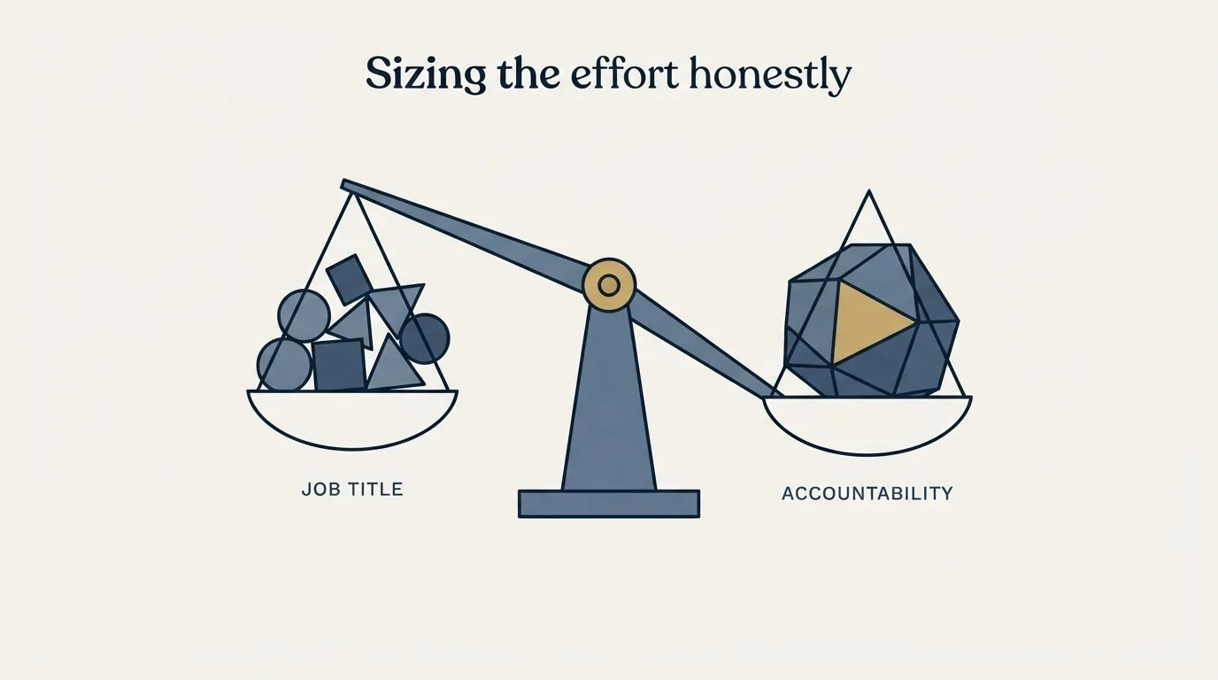 Section illustration: Sizing the effort honestly