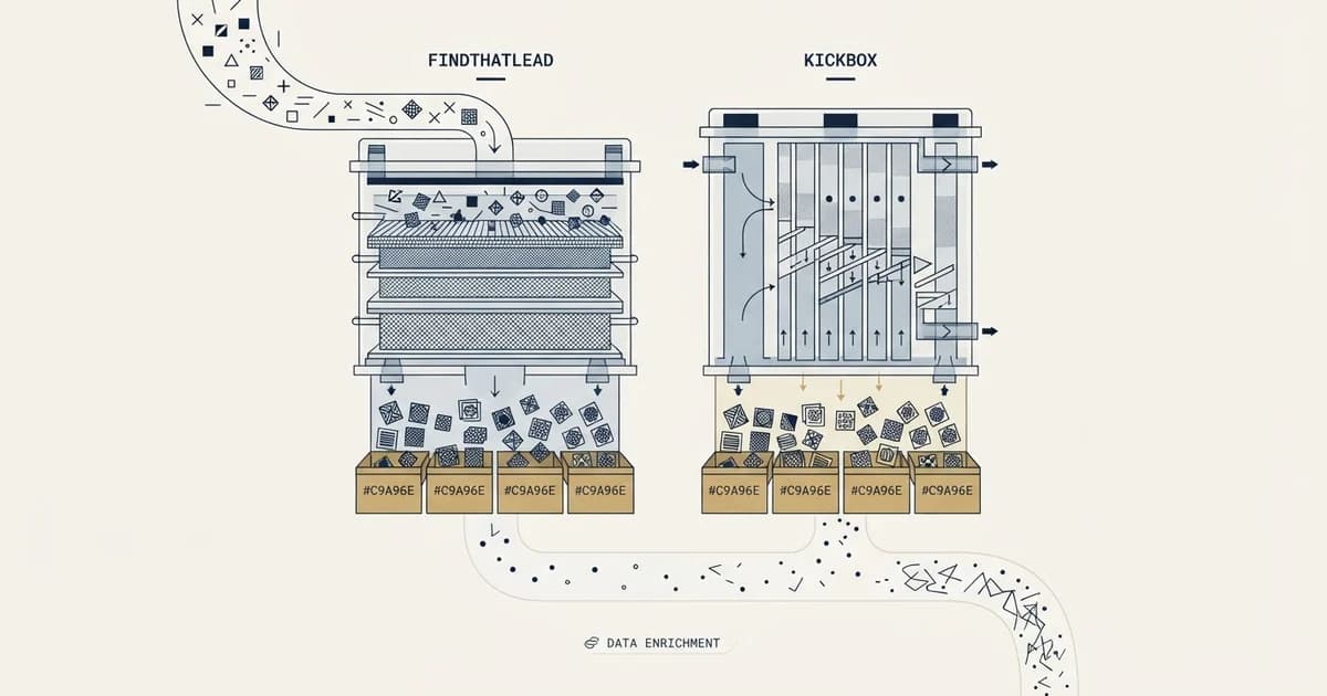 Editorial illustration for FindThatLead vs Kickbox