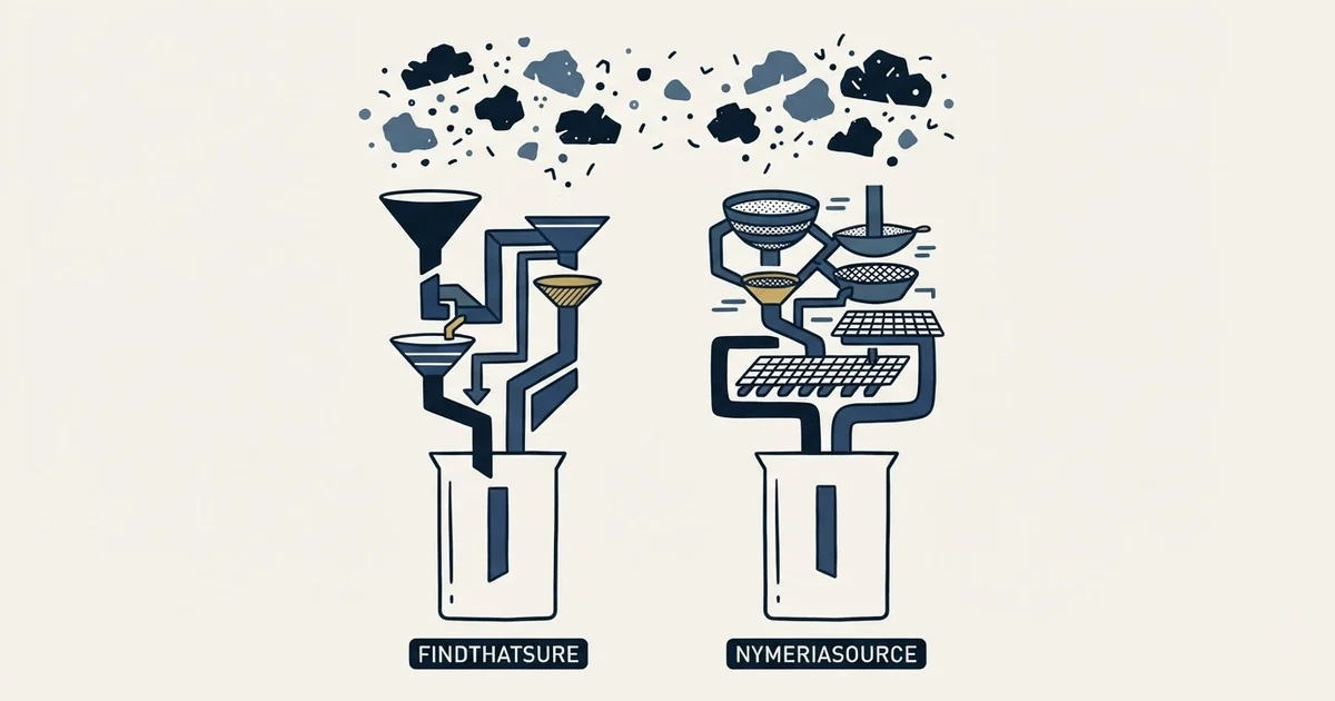 Editorial illustration for FindThatLead vs Nymeria