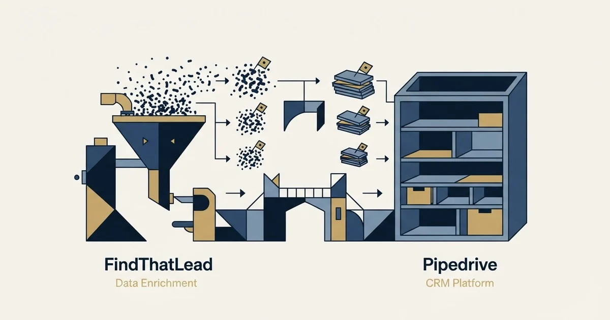 Editorial illustration for FindThatLead vs Pipedrive
