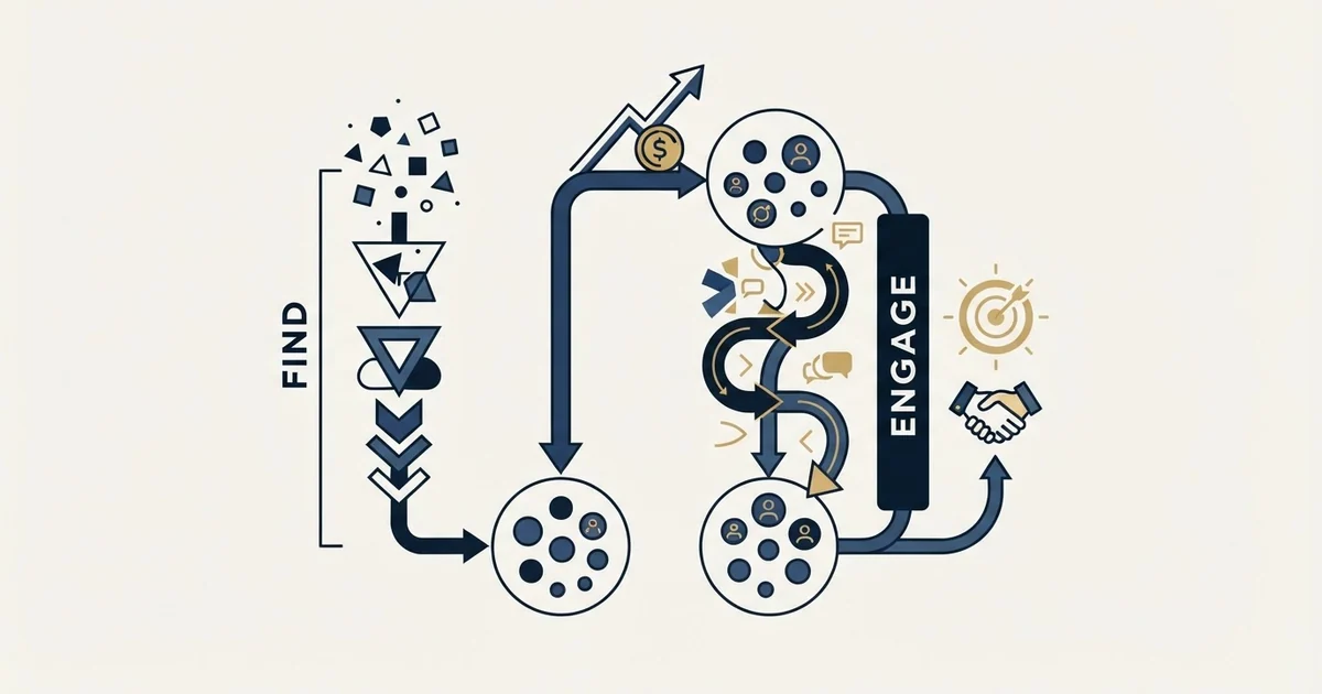 Editorial illustration for FindThatLead vs Revenue.io