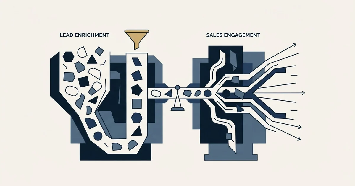 Editorial illustration for FindThatLead vs Salesforge