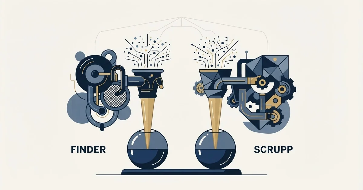 Editorial illustration for FindThatLead vs Scrupp